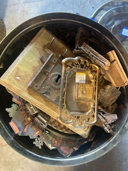 Bucket of Mixed Hardware and Decorative Pieces image