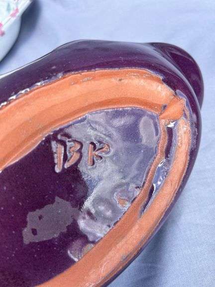 Two Decorative Bybee Pottery Dishes