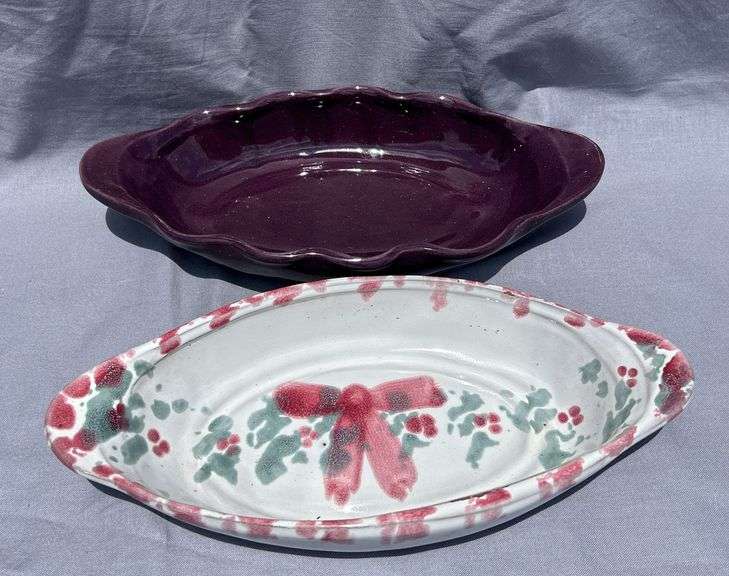 Two Decorative Bybee Pottery Dishes image