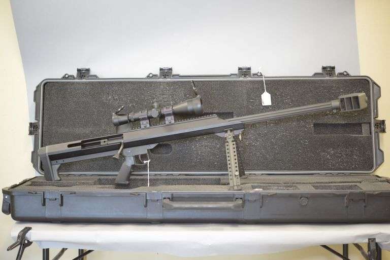 Barrett Firearms Model 99 Bolt Action Rifle In .50 BMG Caliber With 4.5-14 Power Leupold Scope, image