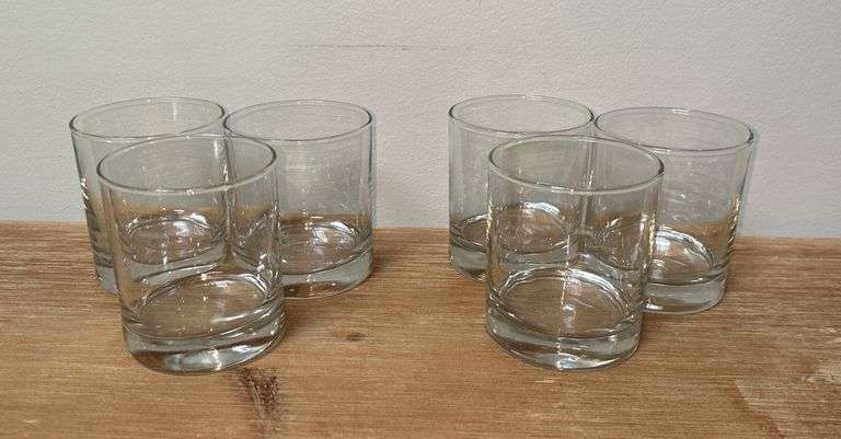 Set of Six Lowball Drinking Glasses image