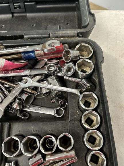 Sockets, Wrenches, and Tools in Carrying Case