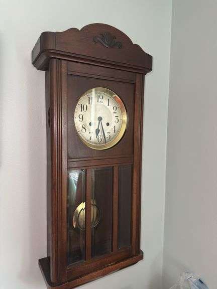 Wall Clock with Pendulum and Key image
