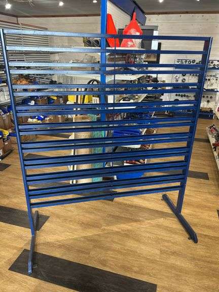 Blue Metal Store Display Rack image