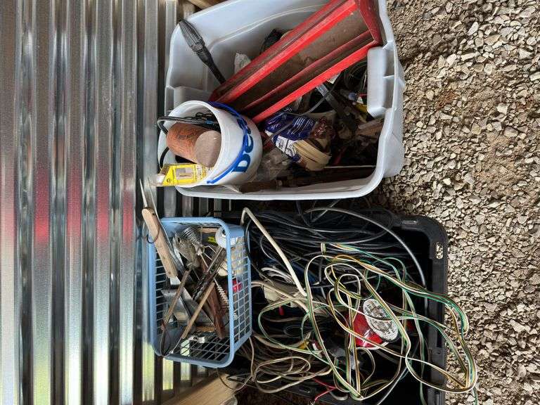 Tote Full of Tools, Electrical Wiring, and More image