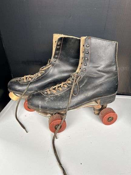 Pair of Black Roller Skates - Size 10 image