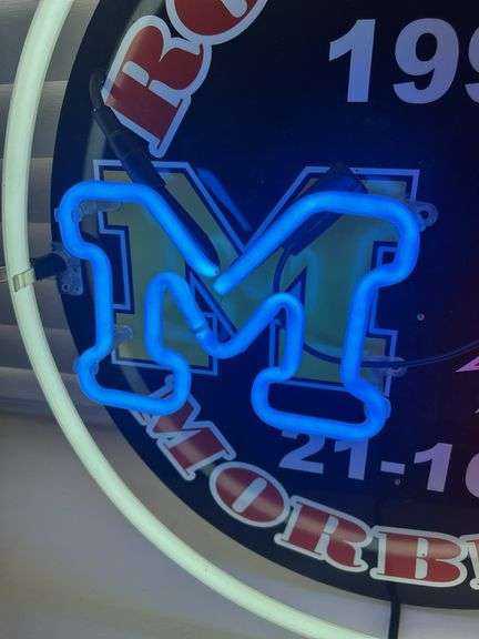 1998 Rose Bowl Michigan vs Washington State Neon Sign
