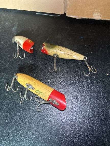 3 Assorted Fishing Lures - Heddon Lucky 13 and Others image