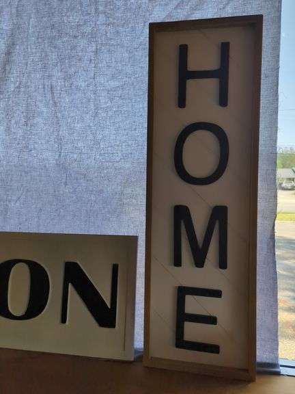 Home & Cotton Wooden Cutout Signs