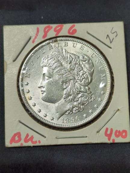1896 US Morgan Silver Dollar image
