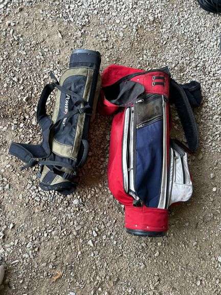 Two Golf Bags with Golf Balls image