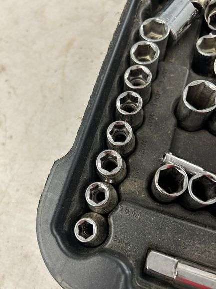 Sockets, Wrenches, and Tools in Carrying Case