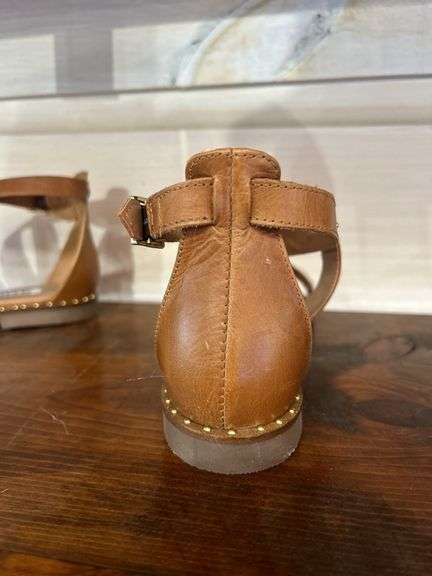 Myra Leather Cowhide Accent Sandals
