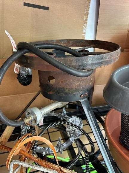 Propane Burner, Mixing Paddles, Bucket, Bowls and Basket
