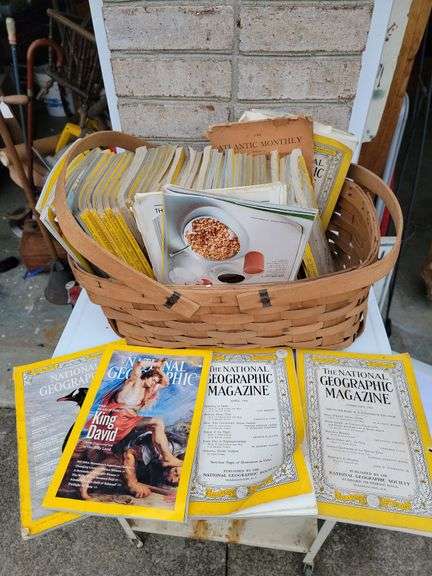 Collection of National Geographic Magazines and Atlantic Monthly image