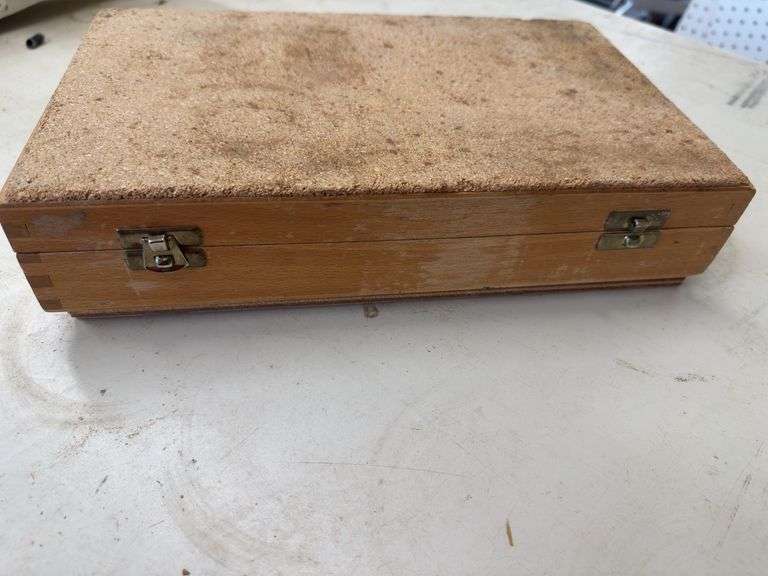 Wooden Box with Assorted Swiss Made Saw Blades