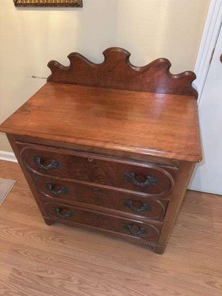 Traditional Three-Drawer Chest with Decorative Details image