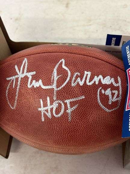 Lem Barney Detroit Lions Signed NFL Football