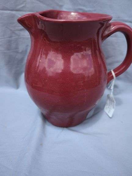 ByBee Handcrafted Red Glazed Ceramic Pitcher image