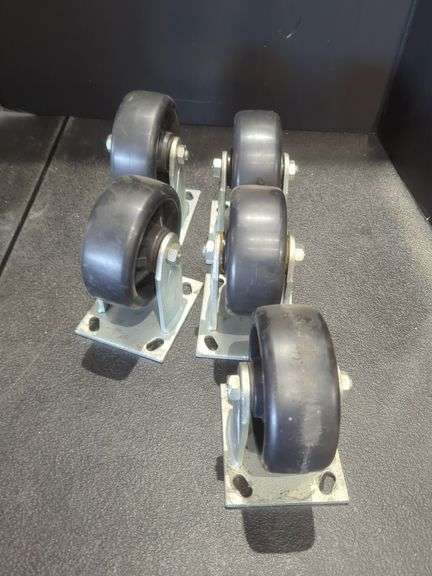 Lot of 5 Heavy Duty Swivel Casters image