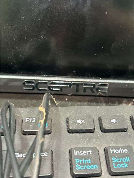 Sceptre Monitor, Keyboard, VIVO Monitor Mount, and Power Supply