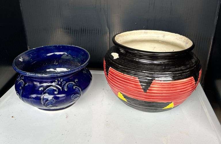 Pair of Decorative Pottery Planters image