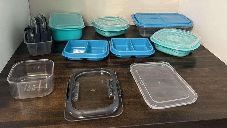 Assorted Food Storage Containers - Lids and Bases Included image