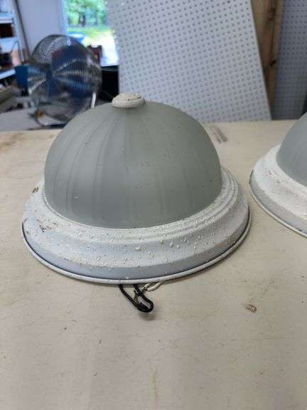 Pair of Dome Ceiling Light Fixtures