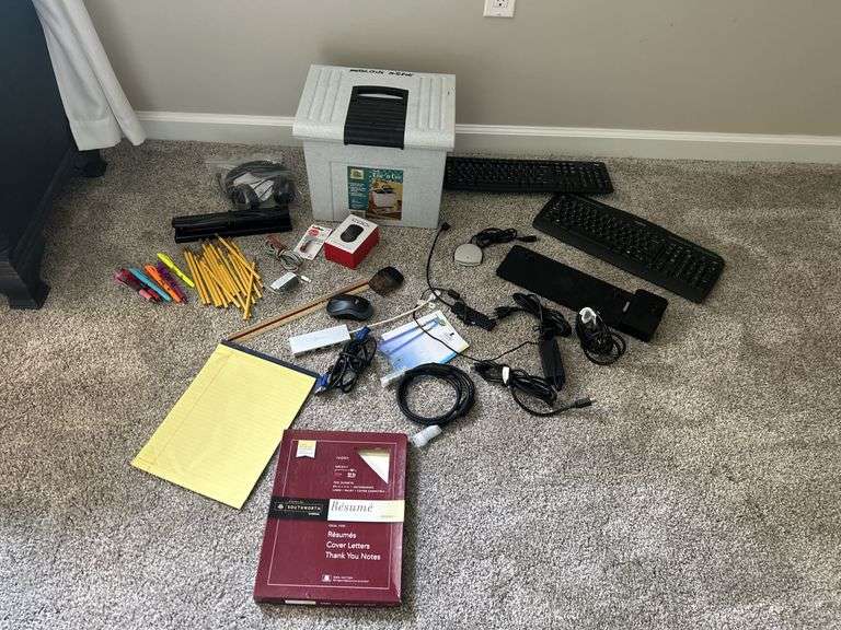 Mixed Lot of Computer Accessories - Keyboards, Mice, Docking Station, and More image