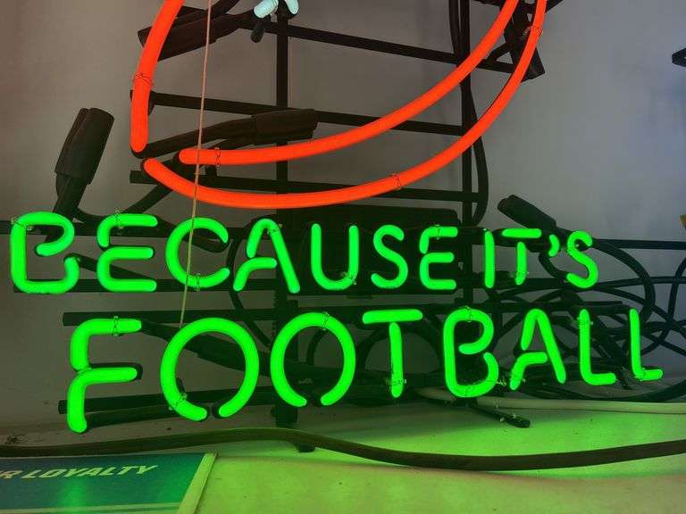 Budweiser "Because It's Football" Neon Sign