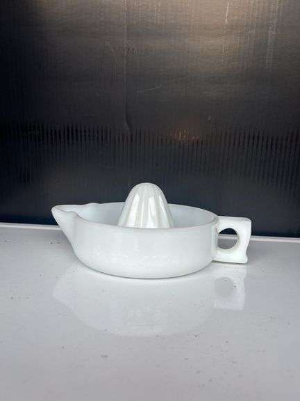 Sunkist Milk Glass Citrus Juicer image