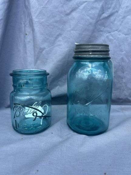 Two Blue Ball and Ball Mason Jars image
