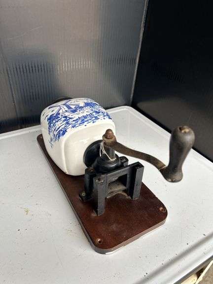 Delft Style Ceramic Coffee Grinder image