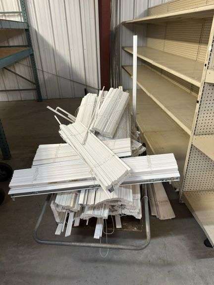 White Window Blinds on Cart image