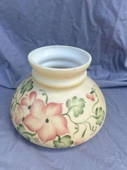 Floral Painted Glass Lamp Shade image
