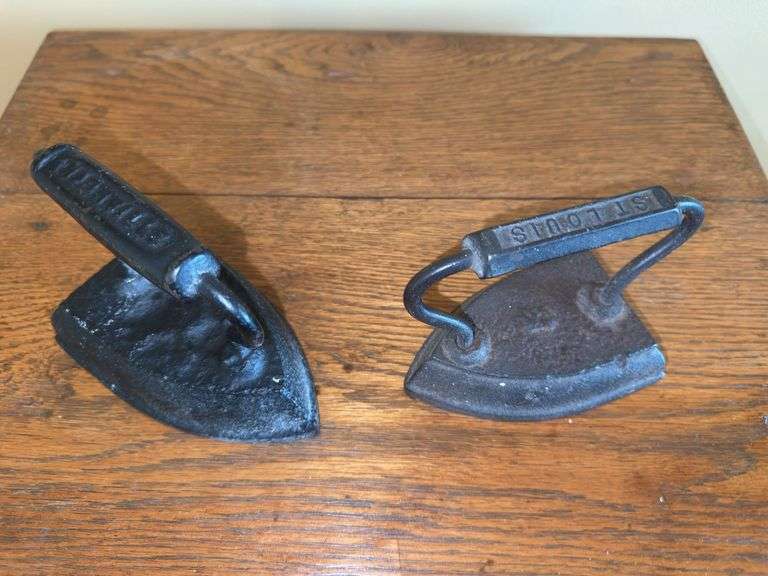 Two Miniature Sad Irons - St. Louis image