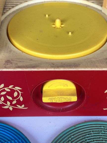 Fisher Price Music Box Record Player with Discs & Wooden Pull Toy