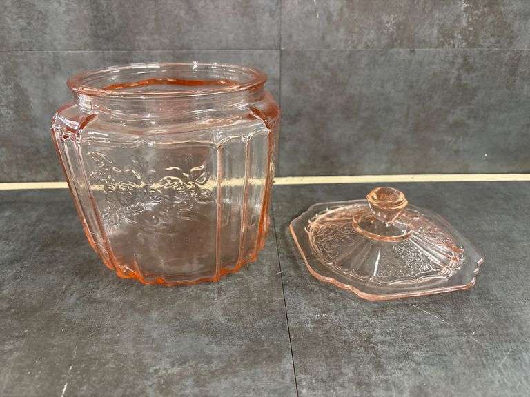 Pink Depression Cookie Jar image