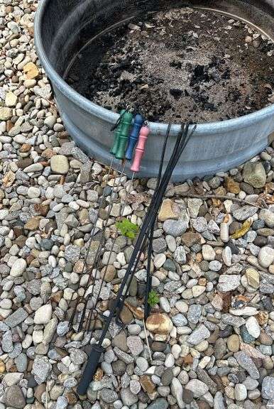 Fire Pit with Marshmallow Roasting Sticks and Poker image