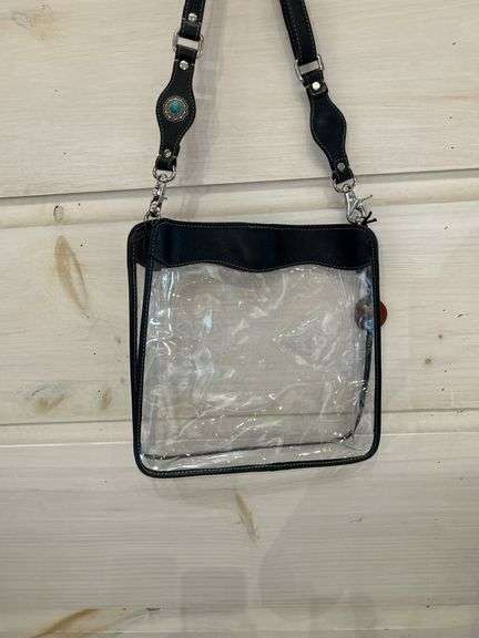 Myra Bag Clear Stadium Approved Tote with Leather Trim
