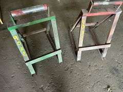 Pair of Metal Pipe Roller Stands