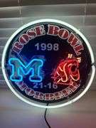 1998 Rose Bowl Michigan vs Washington State Neon Sign
