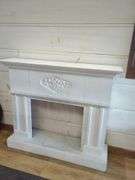 White Decorative Fireplace Mantel