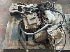 Pallet of Overhead Hoist and Clamps