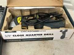 Chicago Electric Power Tools Rotary Tool Kit and 3/8" Close Quarter Drill