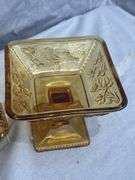 1936 Imperial Amber Candy Cherry Pedestal