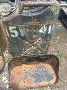 Pair of Metal Fuel Cans with Mounting Brackets