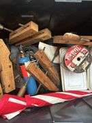 Assorted Tools and Items including Clamps, Blowtorch, Cable Spool, and More