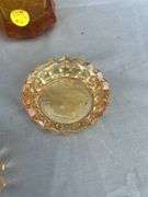 Assorted Amber Glass Dishes