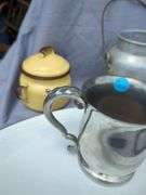 Collection of Enamelware, Metalware, and Kitchenware